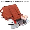 3 in 1 Anti-Theft Travel Tote Bag, 2026 New Waterproof 2-Way Commuter Bag, Convertible Backpack Purse for Women, Multi-compartment Work & Fitness Backpack (Red) #5