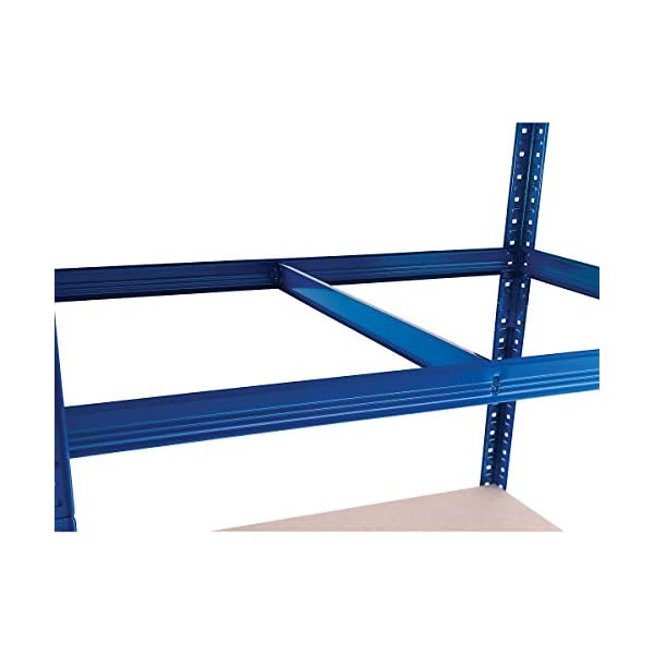Certeo Mega Deal | Set aus 1x Werkbank (Tiefe 60 cm) und 2X Schwerlastregal (Tiefe 60 cm) | Metallregal Kellerregal… – Bild 8