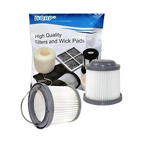 HQRP 2-pack Filter intended for Black & Decker DUSTBUSTER VF90 / 90552433 / N566707 fits PV1225N PVF110 PHV1210 PHV1810 PV1020L PV1420L PV1820L PV1825N PV9625N PV1200AV PD11420L Hand Vacuums Cover