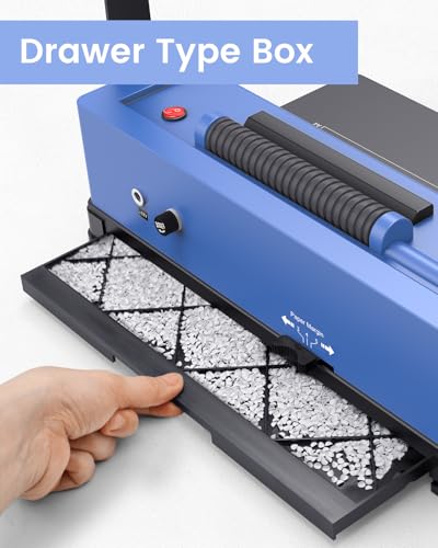 MAKEASY Spiral Binding Machine, 12 Sheets Punch Capacity, Electric Coil Insert, Book Binder Machine for A4/A5/Letter Size Paper, Comes with 100 pcs 5/16\'\' Coils & Pliers