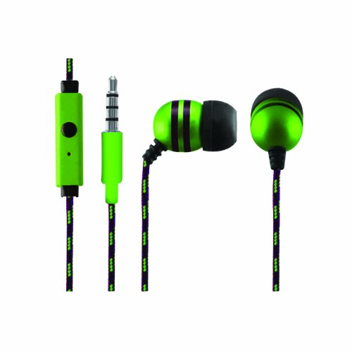 Sentry Industries Inc. HM285 Stingers Stereo Earbuds with Mic, Green