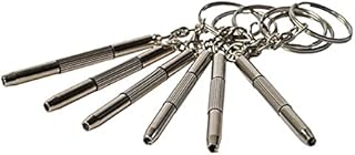 6 Pack Multifunction Eyeglass Screwdriver Mini Hand Tool 3-in-1 Eyeglass Screwdriver Sunglasses Watch Repair Kit with Keychain.(6 Pack)