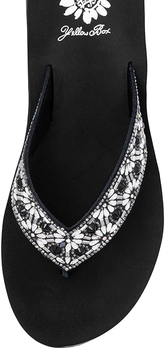 Yellow Box Women's Savira Wedge Sandal, Round Toe, 2 Inch Heel, 0.75 Inch Platform, Comfortable Flip-Flop4