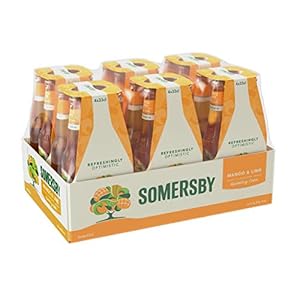 Somersby Mango & Lime Cider 0,33 l Flasche | 24 Dosen fruchtiger Cider mit dem Geschmack saftiger Mango & Limetten mit 4…