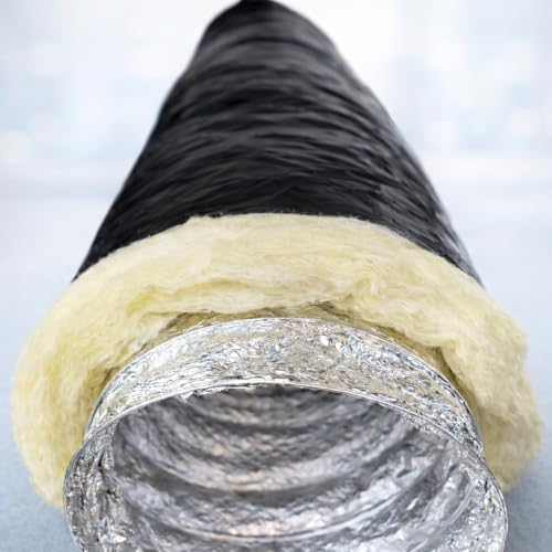 Gaine de ventilation aluminium isolée 25mm diam 82mm L 10m