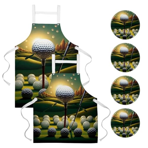Tablier de cuisine balle de golf : le cadeau idéal pour homme et femme passionnés