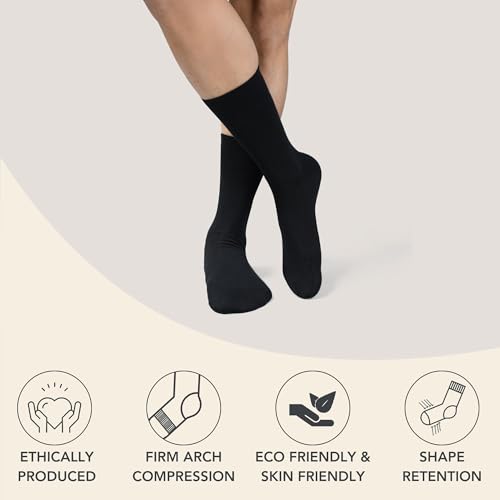 Men's Dress Socks Cotton Blend, Formal, Moisture-Wicking socks, Breathable, Comfortable Socks for Office, Business, Suits4