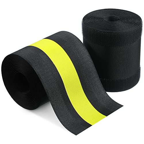 Image of WILLBOND Carpet Cord Cover Cable Protector Floor Cover Cable Protector Management Only for Commercial Office Carpet(19.69 ft,Black and Yellow)
