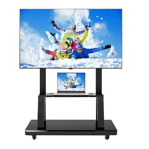 Soporte universal móvil para TV de 32 a 75 pulgadas negro miniatura 1