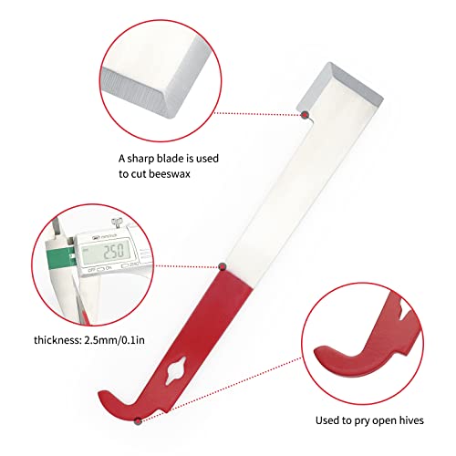 KINGLAKE-GARDEN-Stainless-Steel-Beekeeping-Hive-Tool2PCS-Bee-Hive-Tool-J-Hook-Bee-Frame-Lifter-and-Scraper-Beekeeping-Equipment-for-Beekeepers-for-Beekeepers