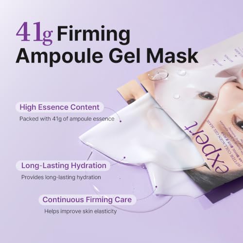 Image of Ariul Expert Peptide Collagen Gel Mask - Firming Hydrogel Sheet Mask for Face, Hydrating & Elasticity Care, Korean Skincare (4 Sheets)