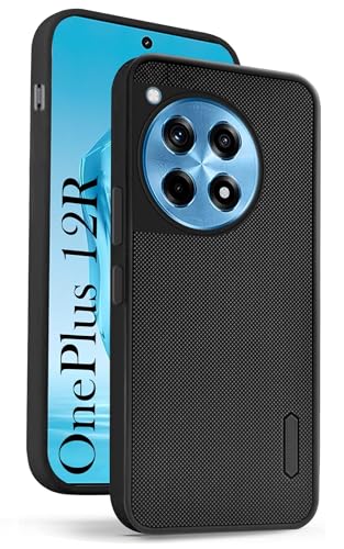 Image of Jkobi Back Case Cover for OnePlus 12R 5G (Textured Grip Design | Camera Protetion | Feel and Soft Touch | Light Weight and Slim| Black)
