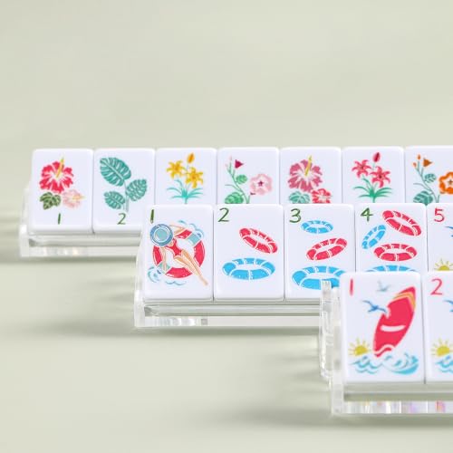Set de Mahjong Americano con 160 Fichas y Accesorios miniatura 4