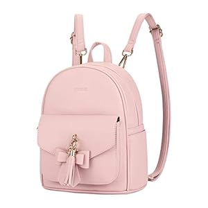 ECOSUSI Damen Rucksack Klein Soft Pu Leder Rucksäcke Schultaschen Wasserdichte Damenrucksäcke Kleine