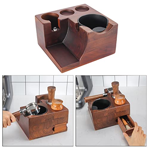 JYJZHX KFJDQDL Filtro de café de Madera Soporte de manipulto Espresso Tamper Mat Stand Stand Slag Caja Accesorios de… - Imagen 7