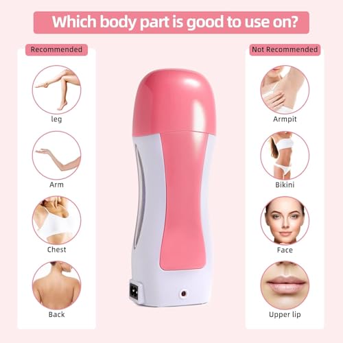 Image of Wax Heater Machine Roll on Hair Removal Wax Kit Painless Skin Types Hands, Legs White Chocolate Liposoluble Wax Easy To Home And Polur Use (Wax Roll on + Wax Cartidge + Wax Strips + Wipes) (3)