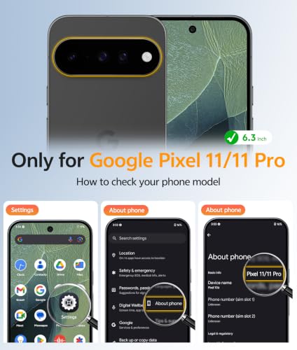 Image of FNTCASE for Google Pixel 11 Pro Case / Pixel 11 Case, with Screen Protector