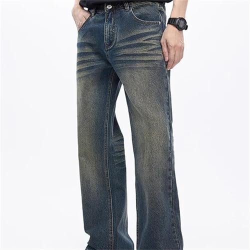 Men's Jeans – Flared Bootcut Denim Pants, Loose Fit Full-Length Trousers2