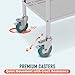 Avicenna Innovations *Improved & Upgraded* Medical Stainless Steel 2 Tier Rolling Cart with Wheels and Drawers | Dental Hospital Nursing Trolley | Easy-to-Disinfect Phlebotomy Mobile Workstation