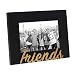 Isaac Jacobs Black Wood Sentiments "Friends" Picture Frame, 4x6 inch, Photo Gift for Friend, Display on Tabletop, Desk (Black)