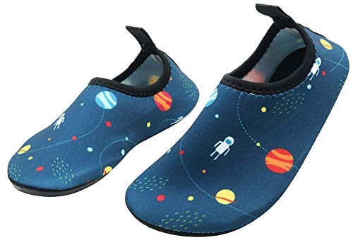 Apakowa Unisex Kids Boys Girls 1-Pack Swim Athletic Water Shoes Barefoot Aqua Socks Shoes for Beach Pool Surfing Yoga (Toddler/Little Kid) (Color : 1-Pack Navy, Size : 1-1.5 M US Toddler)