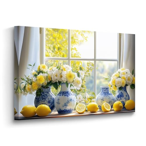 BJYCHG Lemon Pictures Wall Art Kitchen Decor Citrus Fruit Canvas