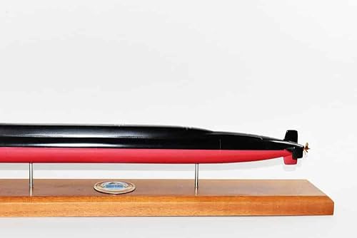 Miniatura 3 de Squadron Nostalgia LLC USS Alaska SSBN-732 Modelo submarino, azul marino, modelo a escala, caoba, 20 pulgadas, clase de Ohio