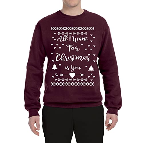 All I Want for Christmas is You Ugly Christmas Sweater Unisex Crewneck - Image 5