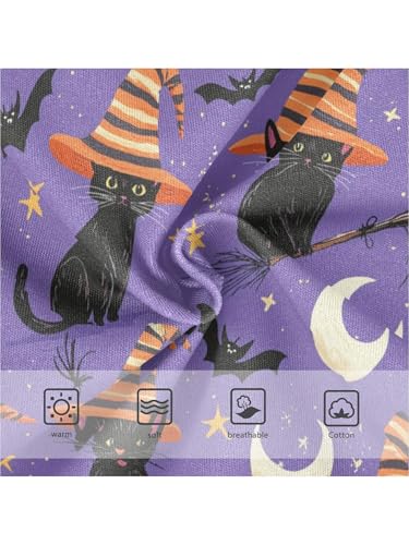 ZZKKO Halloween Black Cat Bat Girls Underwear Toddler Panties for Girls Comfort Brief Size 2T3