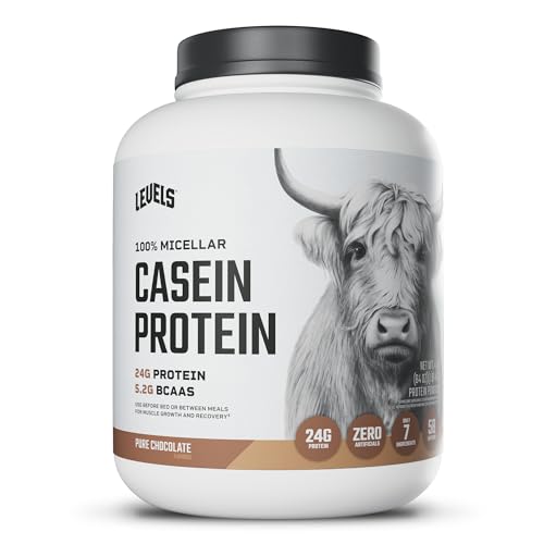 Levels 100% Micellar Casein Protein, Hormone Free, Chocolate, 4LB