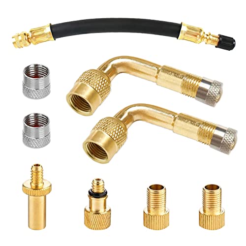 Connettore Valvola Pneumatica Con Tubo 10 Cm - Adattatore Per Gonfiaggio Pneumatici Bici E Auto - Foto 3