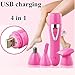 Produktbild 4 in 1 Mini-Elektrorasierer für Damen, Rasenmäher, Bikini, Achseln, USB, schmerzfreie Rasur