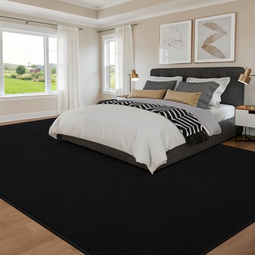 Tapete decorativo moderno 5 x 8 pies negro miniatura 3