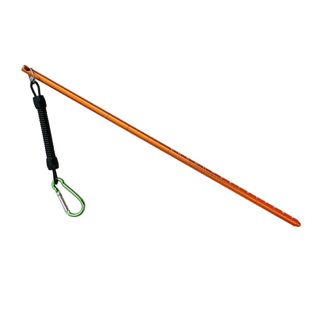 Baoblaze Aluminium Riffstab Diving Pointer Stick Taucher Zeigestab zum Tauchen Schnorcheln Schwimmen, Tauchstock, Tauchzeigerstock, Trageband aus Edelstahl zur Anzeige