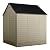 Rubbermaid Resin Outdoor Storage Shed with Floor (7 x 7 Ft) Weather Resistant, Brown Gable, Organization for Home/Backyard/Garden Tools/Lawn Mower/Bike Storage/Pool Supplies