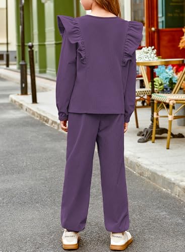 blibean Girls 2025 Fall Clothes Sets Kids Corduroy Sweat Outfits Size 6-15 Years Old3