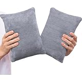 AMCATON 小さい枕 2個パック ひんやり 首 足 腰枕 冷感 ミニクッション 腰あて クッション 涼しい 小さなお昼寝枕 幼児 子供 犬 旅行用 ふわふわ気持ちいい 滑らかな肌触り カバー洗える (涼感 グレー)