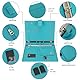 Wonderpool A4 PU Leder Ringhalter Schreibmappen Multi Dokumententasche mit Herausnehmbarem Binder Klemmbretter und funktioneller Tasche für Organizer Büro Reise Schule (Cyan)