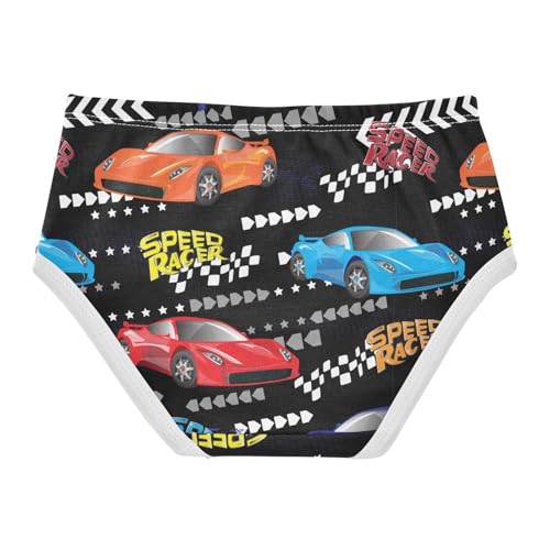Wusikd Racing Car Girls Underwear Cotton Road Girls Briefs Soft Toddler Underwear 4T Multi2