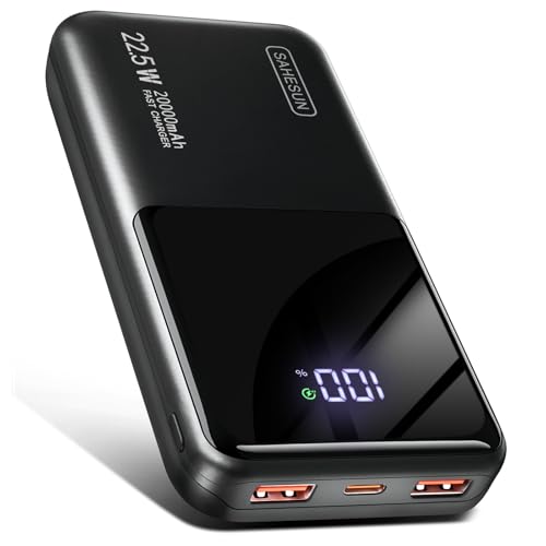 Power Bank 20000mAh 22.5W Klein Schnellladefunktion Powerbank 1 USB-C 2 USB-A Mini Externe Handyakkus LCD Display Akkupack für iPhone 17 16 15 14 13 Smartphones Travel Camping Outdoor etc