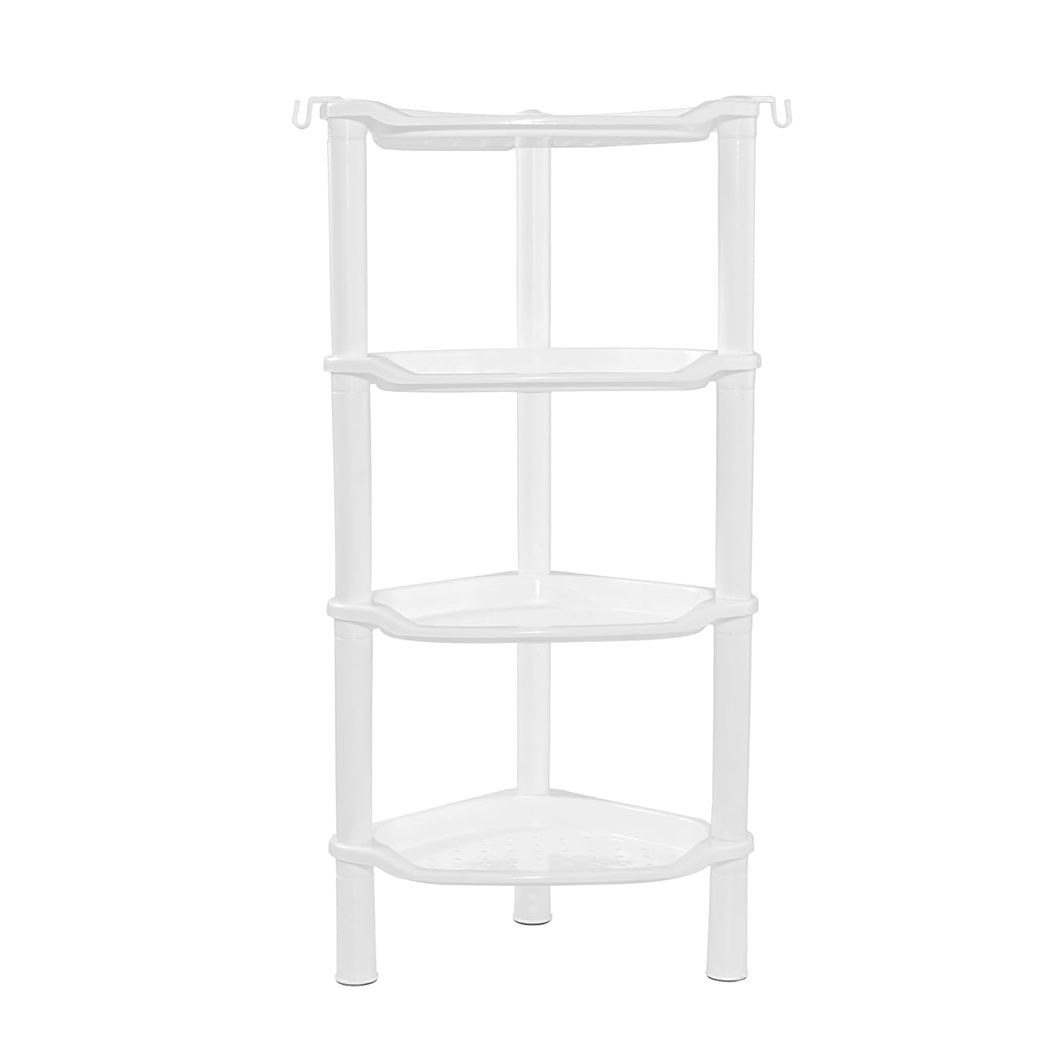 SLZBCY 4 Tier Corner Shower Caddy Rustproof Plastic Shower Organizer for Bathroom Bathtub Shower pan Bath Accessories Shower
