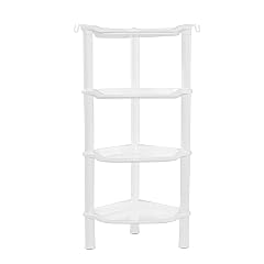 SLZBCY 4 Tier Corner Shower Caddy Rustproof Plastic Shower Organizer for Bathroom Bathtub Shower pan Bath Accessories Shower