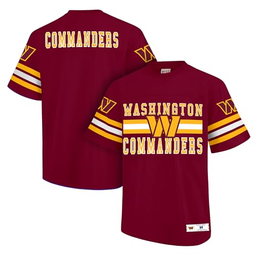 Ultra Game Adults NFL Official Soft Mesh Vintage Beast Mode T-Shirt Washington Commanders Team Color Small