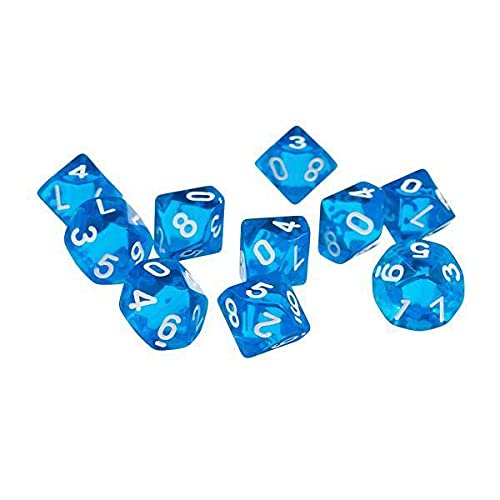 ATORSE Toy 3xD10 Ten Sided Gem Dice for RPG Games 10Pcs Dice Blue-Toys & Hobbies-Games-Role Playing Games-Dungeons & Dragons-Accessories & Dice-image-47