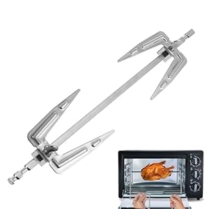 Hayaww Drehspieß Grillgabel Hähnchenhalter Edelstahl