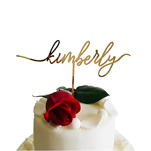 Personalizado pastel topper con nombre o texto corto, Decoración