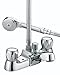 Price comparison product image Bristan VAC LBSM C MT Club Luxury Bath Shower Mixer with Metal Heads - Chrome Plated