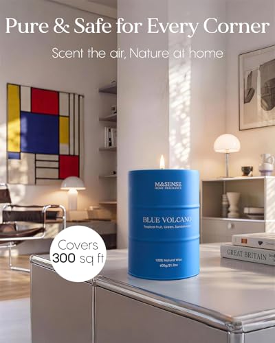 Image of M&SENSE Tropical Fruit Soy Scented Candles Natural Non Toxic, Large Summer Candles 21.2oz 120 Hours Long Lasting Burning, Unique Candle Gifts Cozy Room Decor for Women Men
