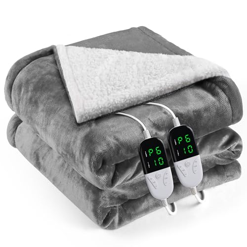 OneAmg Heated Blanket Electric Queen Size 84"X90",Electric Blanket with 6