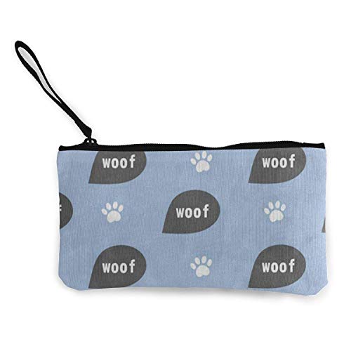 Preisvergleich Produktbild Unisex-Portemonnaie, Münzbeutel, Leinen, Geldbörse, Pfotenabdruck, Reißverschluss, Geldbörse für Bargeld, Bank, Auto, Reisepass